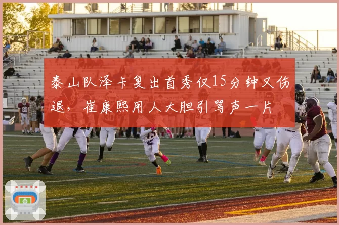 泰山队泽卡复出首秀仅15分钟又伤退，崔康熙用人大胆引骂声一片